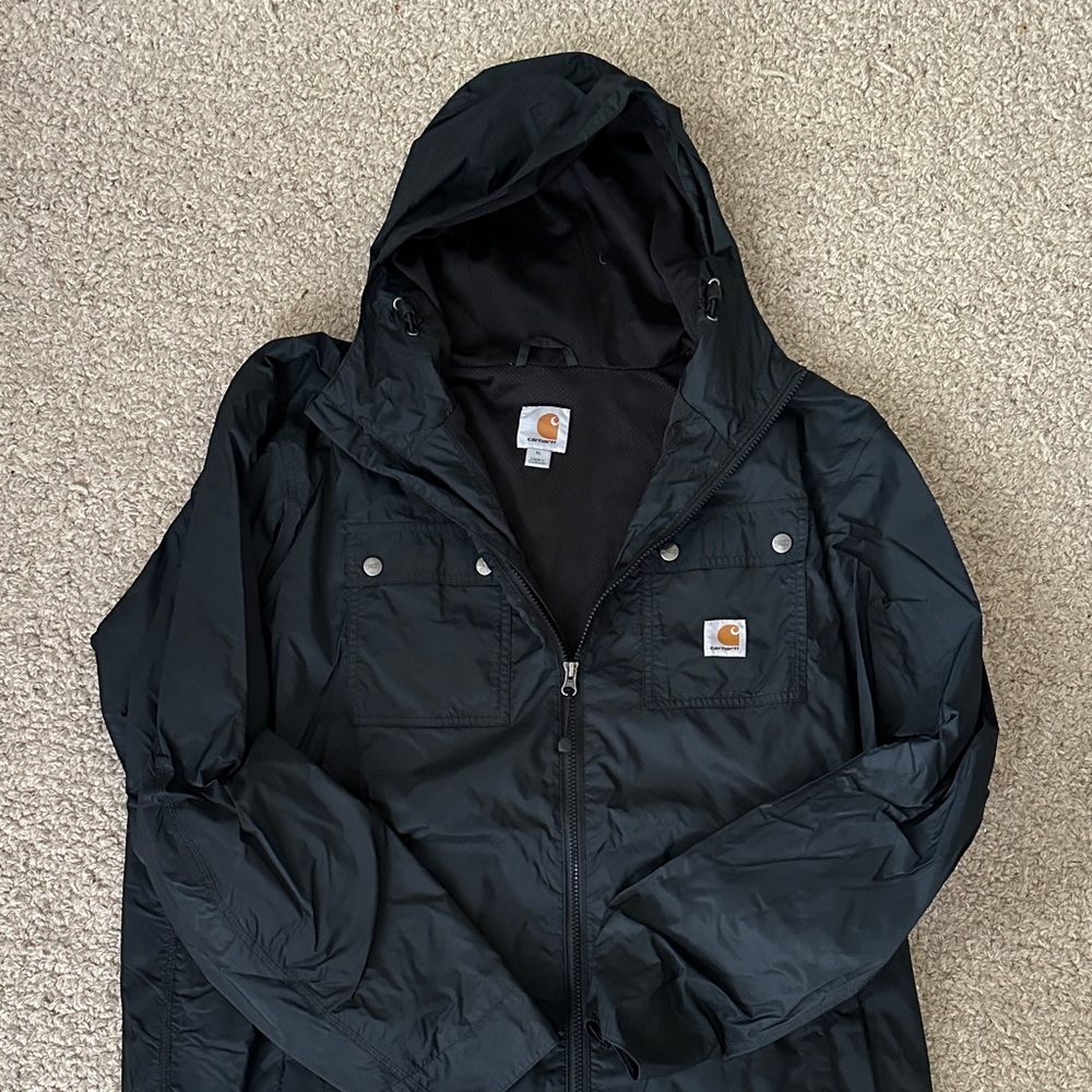 Carhartt Black Hooded Windbreaker